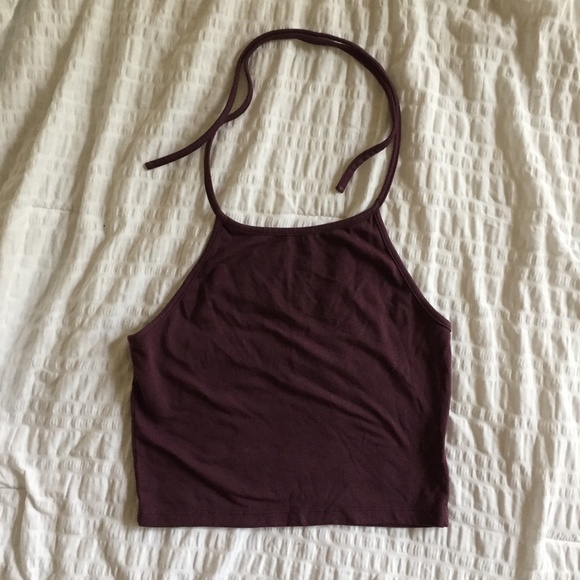 Brandy Melville Tops - NWOT Brandy Melville Burgundy Halter Top